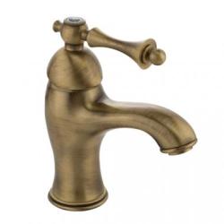 Смеситель для раковины Migliore Bomond, однорычажный, излив короткий, неповоротный, длина 117 мм, керамический картридж, латунь, цвет бронза