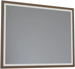 Зеркало Allen Brau Glority 90х75х3,6 см с подсветкой, антизапотевание, сенсорный выключатель, прямоугольное, подвесное/настенное, цвет рамы дуб антик, для ванной комнаты