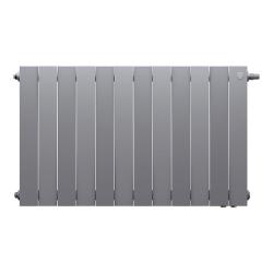 Радиатор отопления Royal Thermo PianoForte 500 Silver Satin VDR80 (12 секций) биметаллический, нижнее, правое подключение, для квартиры, дома, водяные, мощность 2160 Вт, настенный, батарея, серебро