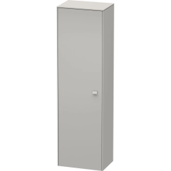 Пенал Duravit Brioso L, 52x36x133 см, подвесной, (левый), с дверцей, с полкой, со стеклянными полками, цвет: бетонно-серый, в ванную комнату