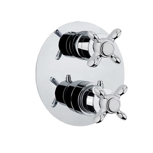 Смеситель для душа Webert термостатический, скрытого монтажа, на 2 потока, керамический, настенный, без излива/шланга/лейки, латунь хром Смеситель для душа Webert термостатический, скрытого монтажа, на 2 потока, керамический, настенный, без излива/шланга/лейки, латунь хром