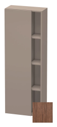 Пенал Duravit DuraStyle, 50x24x140 см, подвесной, (левый), с дверцей, с закрытыми/открытыми полками, цвет: орех темный/базальт, в ванную комнату