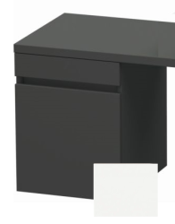 Тумба/шкафчик для консоли/столешницы Duravit DuraStyle под раковину 40х47,8х51,2 см, подвесная, ДСП, цвет: графит/белый матовый, 1 выдвижной ящик, прямоугольная