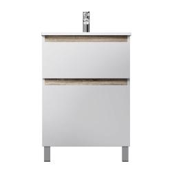 Тумба под раковину AM.PM X-Joy 60, 575x445x830 мм, напольная, цвет белый, 2 выдвижных ящика, под раковину/умывальник, прямоугольная, правая/левая, универсальная