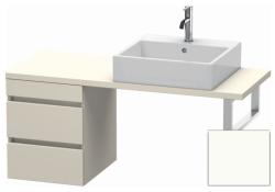 Тумба/шкафчик для консоли/столешницы Duravit DuraStyle под раковину 40х47,8х51,2 см, подвесная, ДСП, цвет: серо-коричневый/белый матовый, 2 выдвижных ящика, прямоугольная