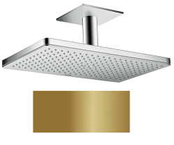 Верхний душ AXOR ShowerSolutions 460/300 1jet, с потолочным подсоединением, потолочный монтаж, прямоугольный, с 1 режимом, размер 46,6х27 см, металлический, цвет: полированная бронза, для душа/ванной