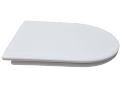 Cиденье для унитаза Aquatek Леон 44х34,5х3,6 см полипропилен, цвет белый, с крышкой, быстросъемное, микролифт (SoftClose), крепление