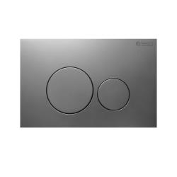 Кнопка смыва Olives Plaza, прямоугольная, цвет: хром матовый, пластик, клавиша управления для сливного бачка, инсталляции унитаза, двойная, механическая, панель, универсальная, размер 237х153х29 мм