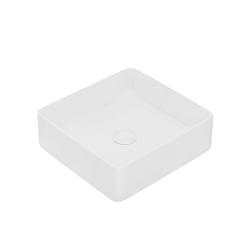 Раковина IDDIS Slide 36х36х11 см, накладная, квадратная, керамическая/фарфоровая, цвет белый, без отверстия под смеситель, без слив-перелива, умывальник