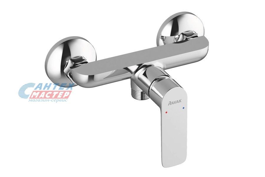 Смеситель для душа Ravak CL 032.00/150 однорычажный, керамический, настенный, без излива/шланга/лейки, латунь хром