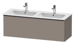 Тумба под раковину Duravit D-Neo, 128х46,2х44 см, подвесная, 1 выдвижной ящик, ДСП, цвет: базальт, шкафчик навесной, прямоугольная, правая/левая, в ванную комнату