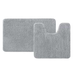 Набор ковриков IDDIS Base для ванной комнаты 500х800+500х500 мм полиэстер, цвет серый  BSET02Mi13