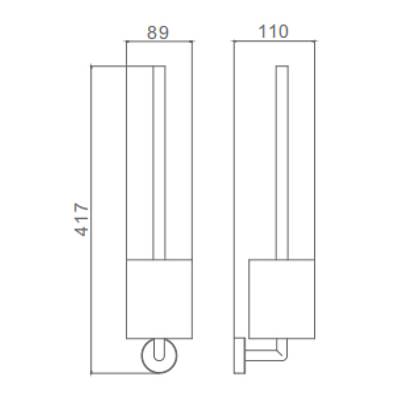 Ершик для унитаза Raglo R320.10 настенный, материал нержавеющая сталь/пластик, округлый, для туалета/унитаза, ванную комнату/туалет, цвет хром
