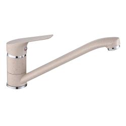 Смеситель для кухни/мойки VIEIR, однорычажный, поворотный, керамический, длина излива 208 мм, латунь, цвет песочный