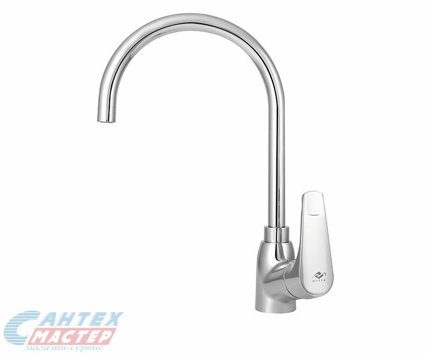 Смеситель для кухни/мойки Mofem Jun Evo 308 однорычажный, керамический, с поворотным изливом, длина 190 мм, латунь, цвет хром, кухонный, хромированный, горизонтальный, однорукий, одноручный, однозахватный, одноручковые, кран, комплект, сантехника