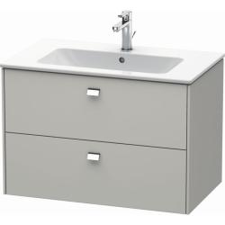 Тумба под раковину Duravit Brioso, 102х47,9x55,3 см, подвесная, 2 выдвижных ящика, ДСП, цвет: бетонно-серый, шкафчик навесной, механизм доводчика, прямоугольная, правая/левая, в ванную комнату