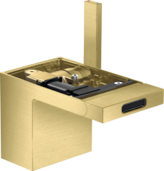 Смеситель для биде Axor MyEdition однорычажный, без панели, керамический, фиксированный излив, длина 12,1 см, латунь, цвет шлифованная медь, без шланга/лейки, со сливным гарнитуром