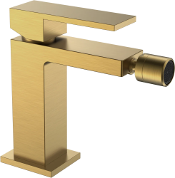 Смеситель для биде Boheme Qubic, однорычажный, неповоротный, керамический, длина излива 125 мм, латунь, цвет бронза