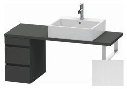 Тумба/шкафчик для консоли/столешницы Duravit DuraStyle под раковину 30х47,8х51,2 см, подвесная, ДСП, цвет: графит/белый матовый, 2 выдвижных ящика, прямоугольная