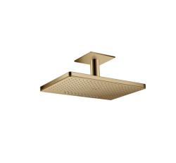 Верхний душ AXOR ShowerSolutions 460/300 2jet, с потолочным подсоединением, потолочный монтаж, прямоугольный, с 2 режимами, размер 46,6х30 см, металлический, цвет: полированная бронза, для душа/ванной