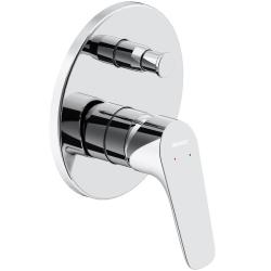 Смеситель для душа Damixa Jupiter, встраиваемый, однорычажный, керамический, без излива, латунь, комплект, цвет хром, для душа