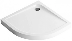Душевой поддон Excellent Sense Compact, 90х90 см, четверть круга, акриловый, низкий, белый, без антискольжения, с бортиком, литой, литьевой, для душа