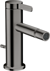 Смеситель для биде Axor One однорычажный, керамический, фиксированный излив, длина 11,3 см, латунь, цвет полированный черный хром, без шланга/лейки, со сливным гарнитуром