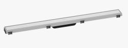 Решетка Hansgrohe RainDrain Match 90, с регулировкой по высоте для душевого трапа 85,5х8,1 см, цвет матовый белый, для душа в пол, нержавеющая сталь, прямоугольная