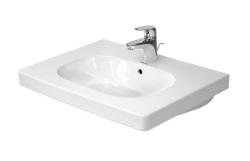 Раковина DURAVIT D-Code 65х48,5х17,5 см, подвесная, прямоугольная, санфарфор, цвет белый, с 1 отверстием под смеситель, слив/перелив