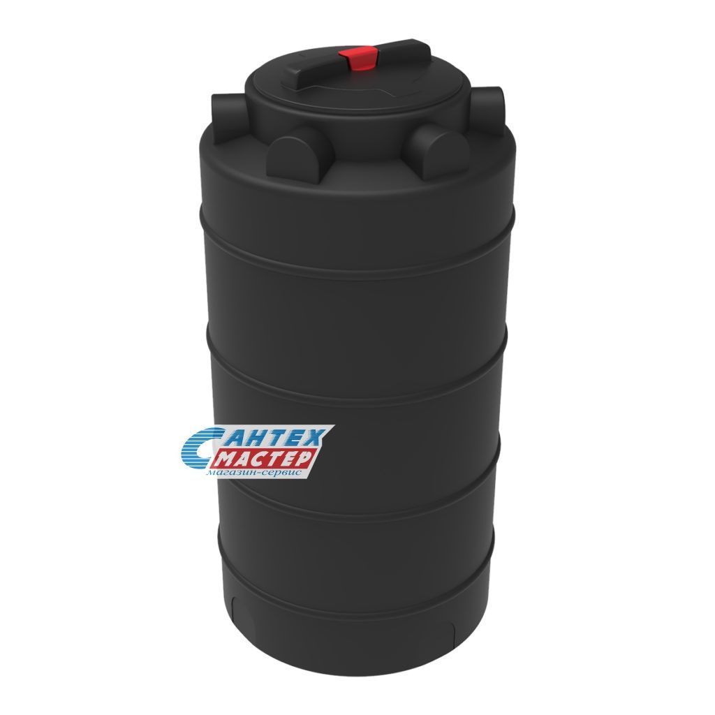 Емкость пластиковая (бак) Экопром T 200 литров 107,0200,899,0 для воды,с крышкой с дыхательным клапаном (цвет-черный) 