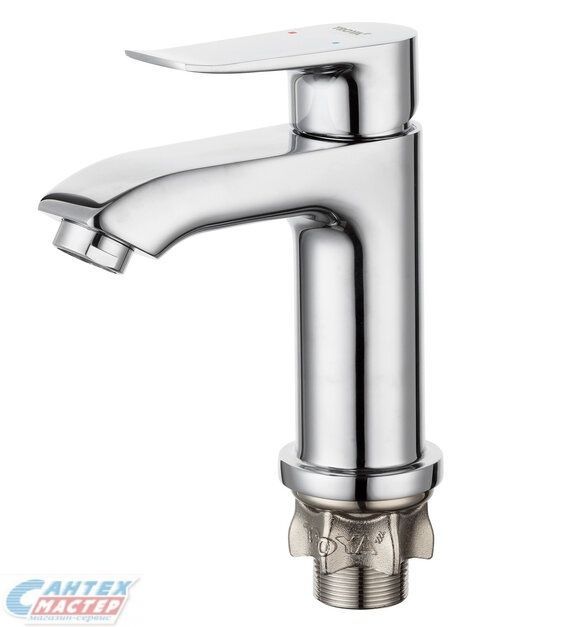 Смеситель для раковины G-lauf однорычажный, излив короткий, длина 104 мм, керамический, латунь, цвет хром, без донного клапана