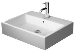 Раковина DURAVIT Vero Air, 60х47х16,5 см, подвесная, прямоугольная, санфарфор, шлифованная, цвет белый, 1 отверстие под смеситель, без перелива