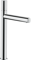 Смеситель для раковины/умывальника Axor Uno 260, однорычажный, с рукояткой zero, фиксированный излив, длина излива 19,8 см, керамический, латунь, цвет хром, с незапираемым сливным набором