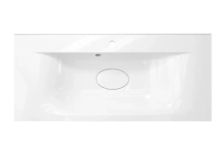 Раковина/умывальник Эстет Bali 100, 1000х450х155 мм, встраиваемая сверху, прямоугольная, литьевой мрамор, цвет белый, с отверстием под смеситель, слив-перелив, умывальник