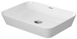 Раковина DURAVIT Cape Cod 55х40х10,5 см, накладная, прямоугольная, керамика DuraCeram, цвет белый шелковисто-матовый, без отверстия/площадки под смеситель, без перелива