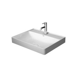 Раковина DURAVIT DuraSquare 60х47х14,5 см, накладная, прямоугольная, керамика DuraCeram, цвет белый, 2 отверстия под смеситель, без перелива