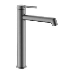 Смеситель для раковины/умывальника Raglo R20.15.09 однорычажный, высокий, неповоротный, фиксированный, излив длина 185 мм высота 236 мм латунь, цвет графит