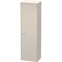Пенал Duravit Brioso R, 52x36x177 см, подвесной, (правый), с дверцей, с полкой, со стеклянными полками, цвет: серо-коричневый, в ванную комнату