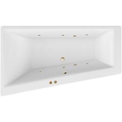Ванна Excellent Sfera SOFT, 170х100 см, акриловая, цвет- белый/бронза, (с гидромассажем), с каркасом, асимметричная, левосторонняя, левая, приставная/встраиваемая