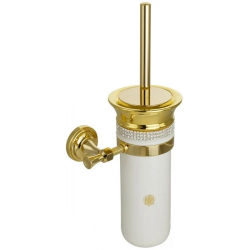 Держатель для ершика Migliore Mirella/Dubai, настенный, латунный, форма округлая, для ершика, в ванную/туалет, цвет золото