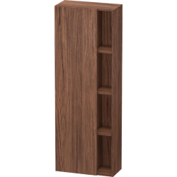 Пенал Duravit DuraStyle, 50x24x140 см, подвесной, (левый), с дверцей, с закрытыми/открытыми полками, цвет: орех темный, в ванную комнату