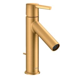 Смеситель для раковины Axor Starck 100, однорычажный, фиксированный излив, длина излива 10,3 см, керамический, латунь, цвет шлифованное золото, с донным клапаном