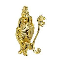 Крючок Migliore Elisabetta, одинарный, настенный, латунь, форма округлая, для полотенца в ванную/туалет/душевую кабину, цвет золото