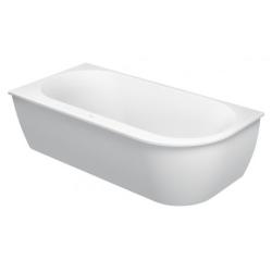 Ванна Duravit Darling New 190х90 см пристенная, акриловая, цвет: белый, с фронтальной панелью, ножками (без гидромассажа, сифона), асимметричная/угловая, с двумя наклонами для спины, левосторонняя