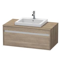 Тумба под раковину для консоли/столешницы Duravit Ketho 100х55х42,6 см, подвесная, ДСП, цвет: дуб терра, 1 выдвижной ящик, для встраиваемой сверху раковины, прямоугольная