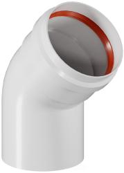 Отвод дымохода коаксиальный Okseler D80 угол 45° м/п, для дымоходов, для трубы