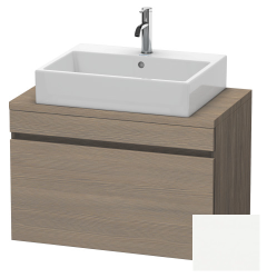 Тумба под раковину для консоли/столешницы Duravit DuraStyle 80х47,8х51,2 см, подвесная, ДСП, цвет: дуб терра/белый матовый, 1 выдвижной ящик, прямоугольная