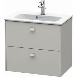 Тумба/шкафчик для консоли/столешницы Duravit Brioso под раковину 62х55х44,2 см, подвесная, ДСП, цвет: бетонно-серый, 2 выдвижных ящика, прямоугольная