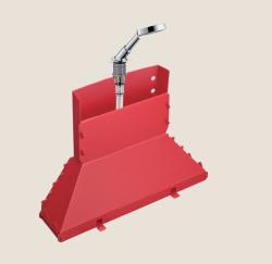 Душевой гарнитур Axor Secuflex на борт ванны, комплект: Secubox/шланговый тормоз Secuflex/проводка шланга/держатель для душа/душевой шланг/ручной душ, цвет: хром, скрытого монтажа, для душа/ванной