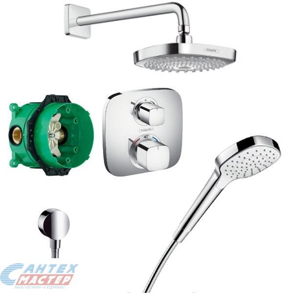 Душевая система Hansgrohe Croma Select E/Ecostat термостат, верхний и ручной душ E 27294000